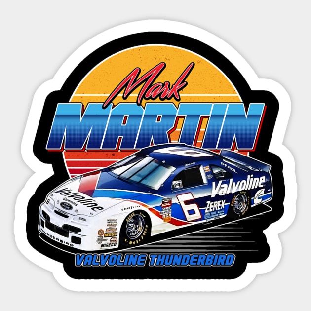 Mark Martin Valvoline 6 90S Retro Sticker by Erianna Bee